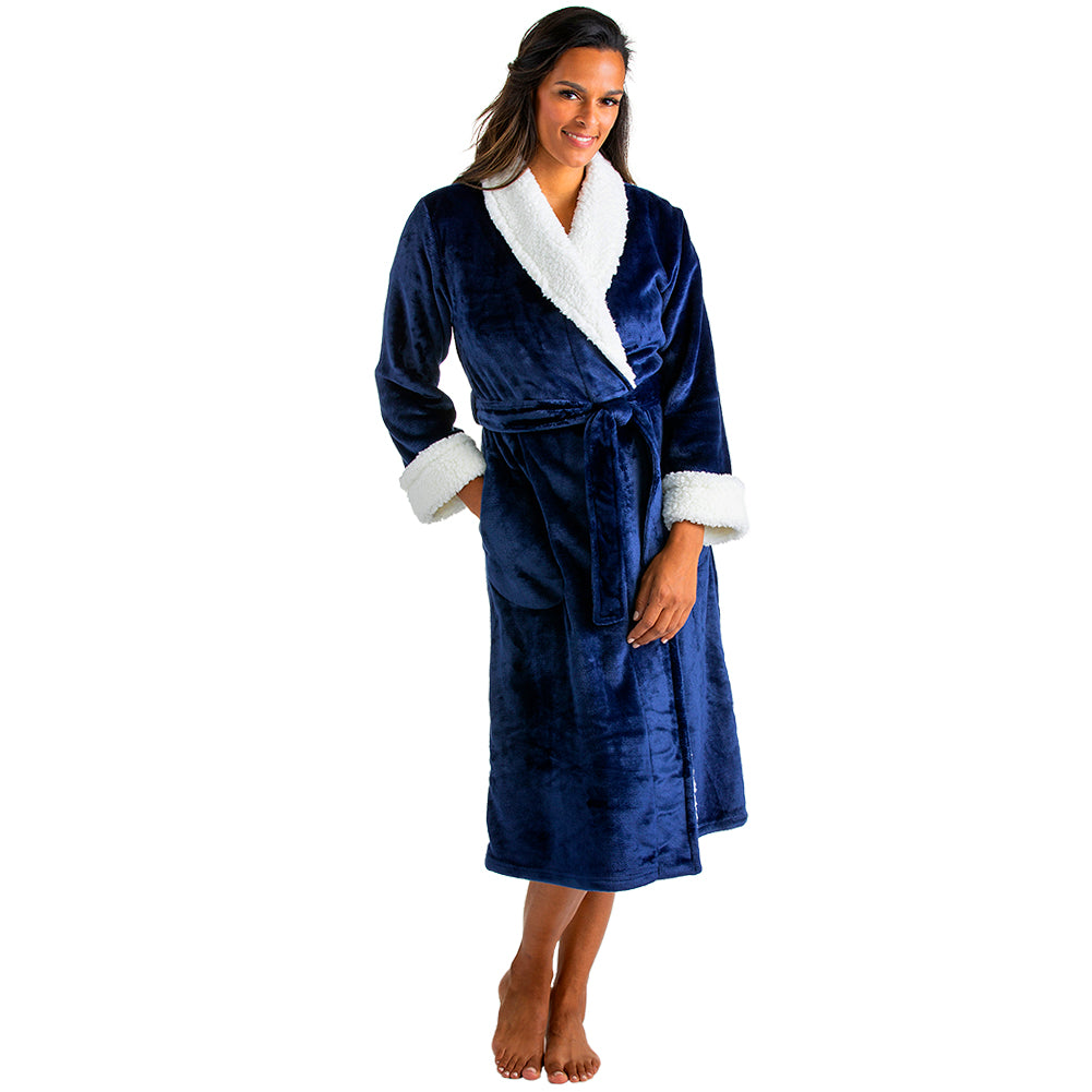Royal Blue Robe Wrap Coat - Men - OBSOLETES DO NOT TOUCH