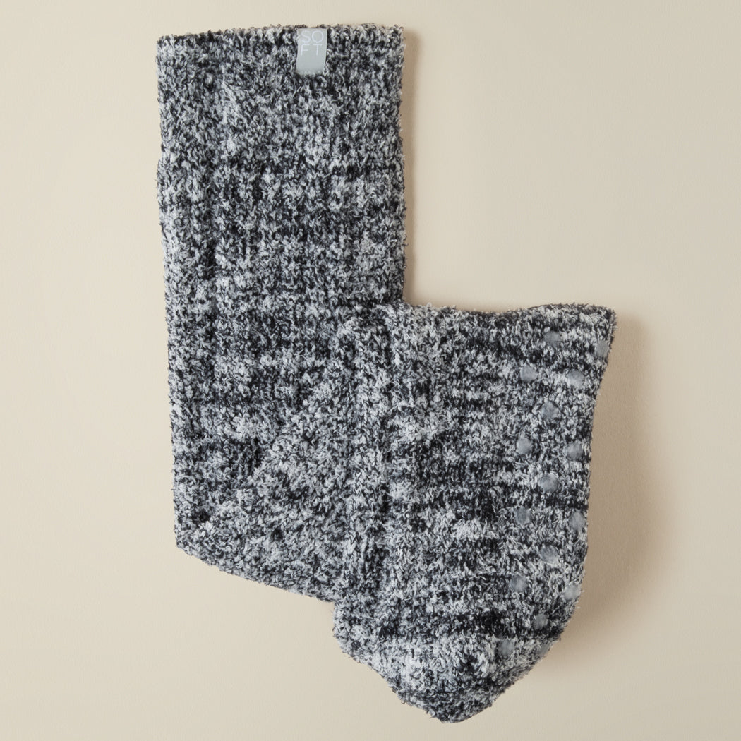 Marshmallow Slouch Socks Heather Black