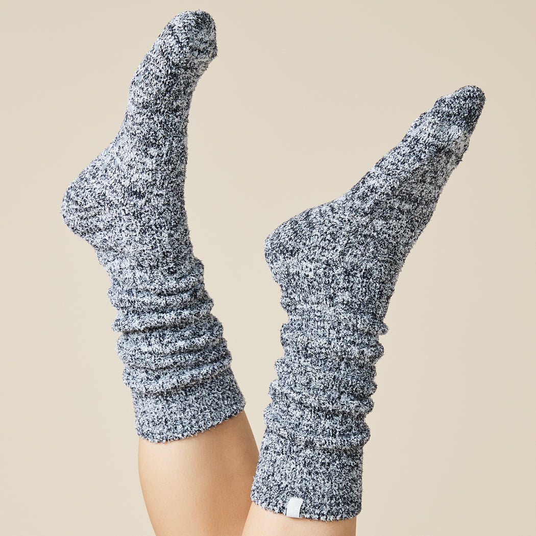 Marshmallow Slouch Socks Heather Black