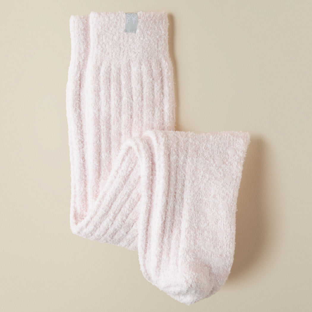 Marshmallow Slouch Socks Heather Blush Pink