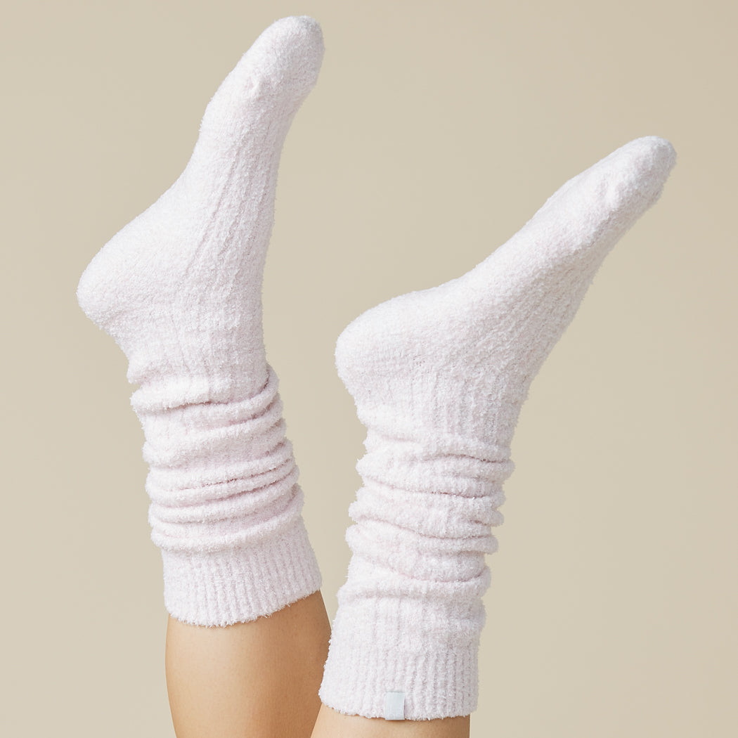 Marshmallow Slouch Socks Heather Blush Pink