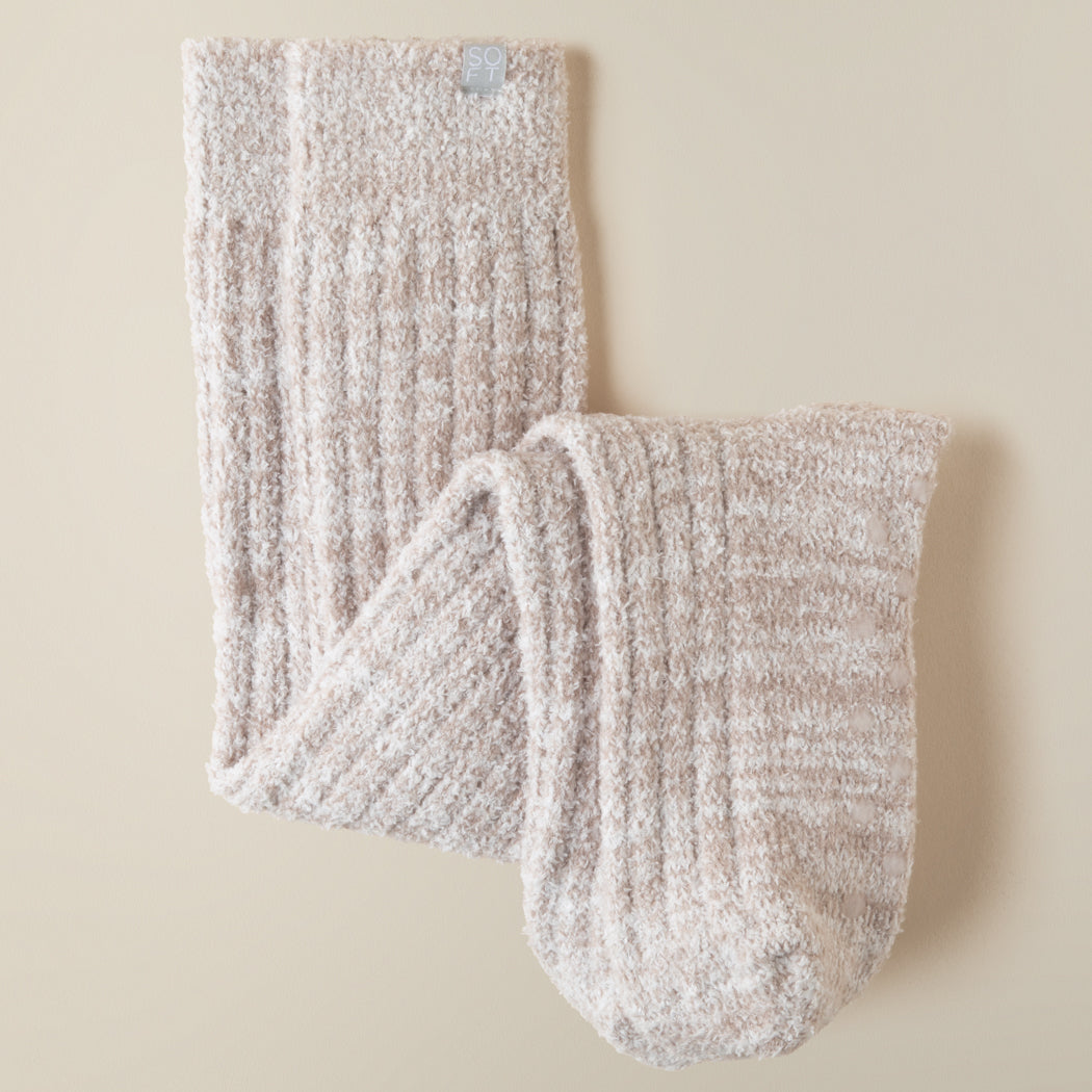 Marshmallow Slouch Socks Heather Coco