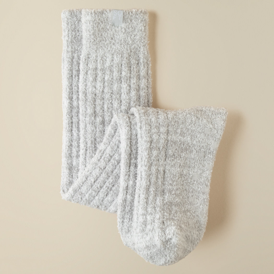 Marshmallow Slouch Socks Heather Grey