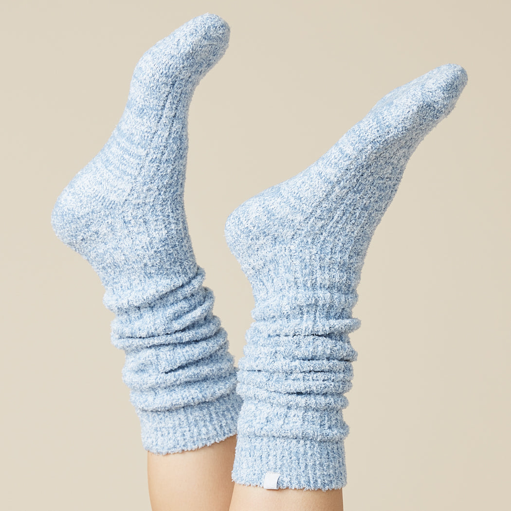 Marshmallow Slouch Socks Heather Spring Lake