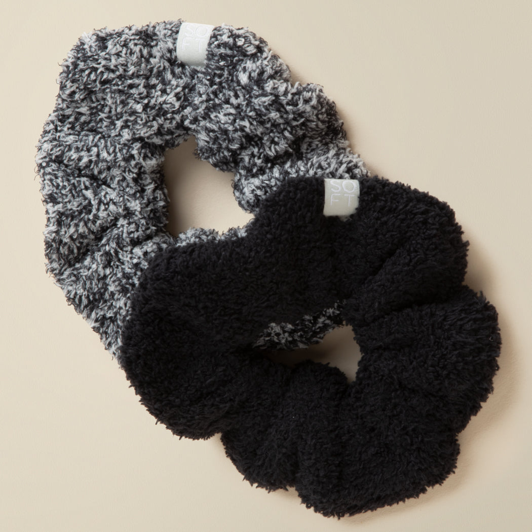 Softies Scrunchie 2 Pack Black