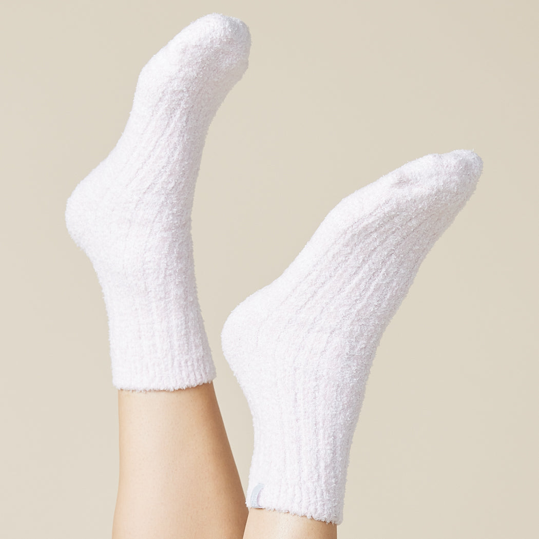 Marshmallow Crew Socks Heather Blush Pink