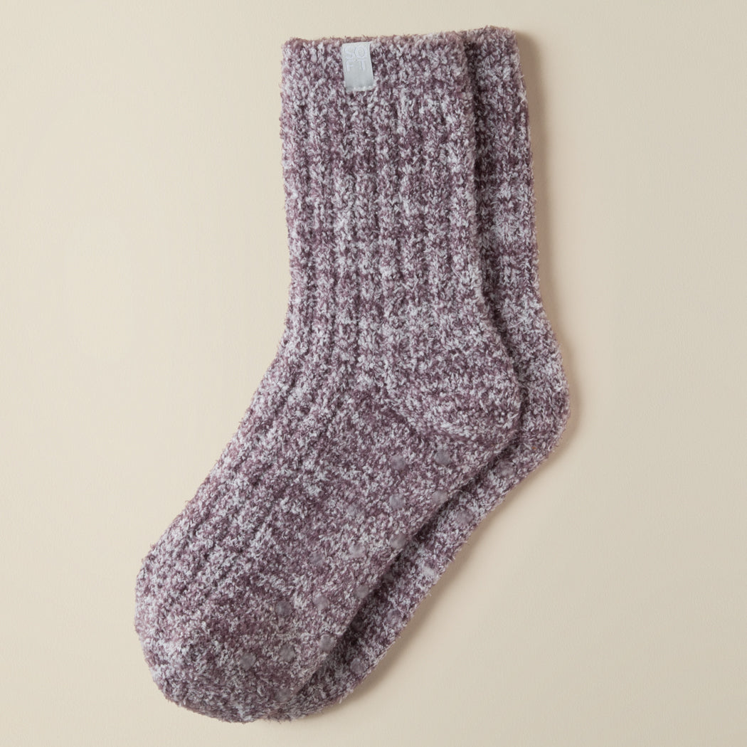 Marshmallow Crew Socks Heather Fig