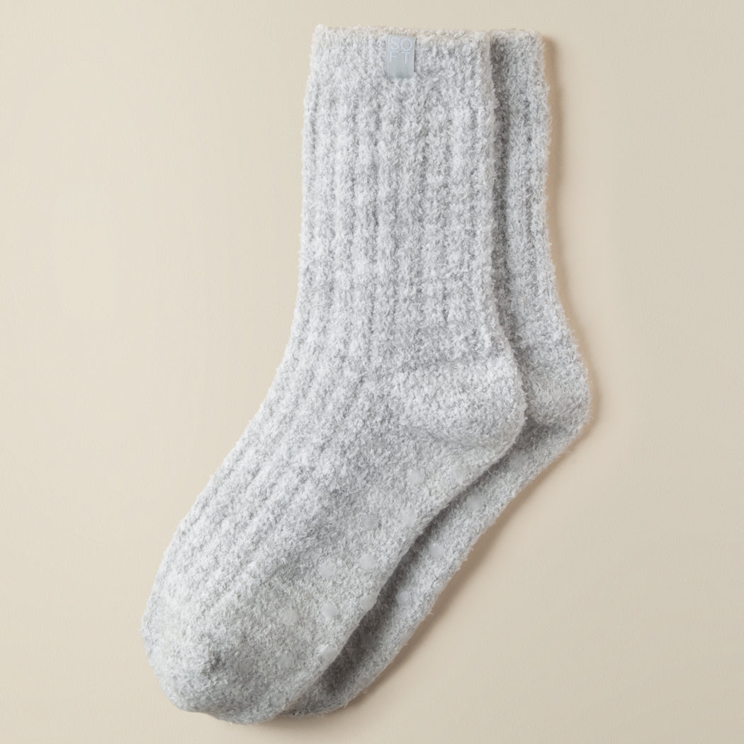 Marshmallow Crew Socks Heather Grey