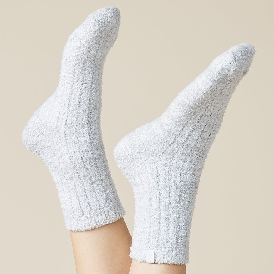 Marshmallow Crew Socks Heather Grey