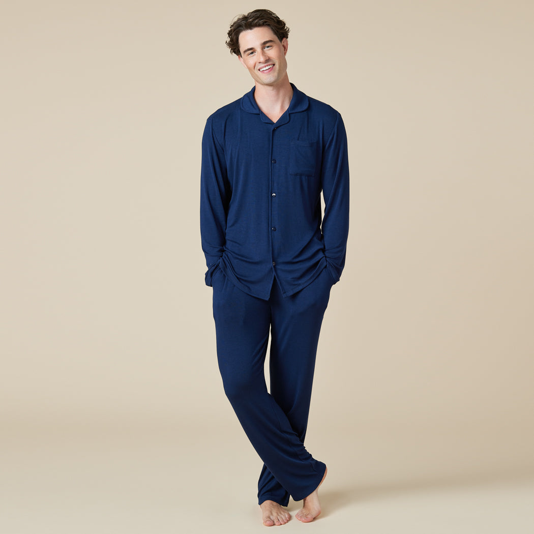 Take 10 Men's Notch Collar PJ Midnight