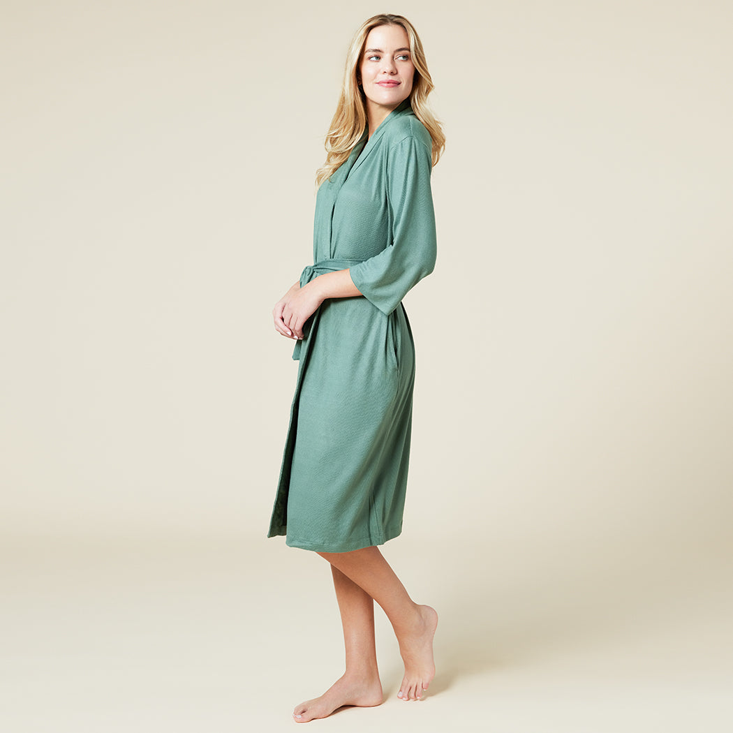 Dream Shawl Collar Robe Dusty Green