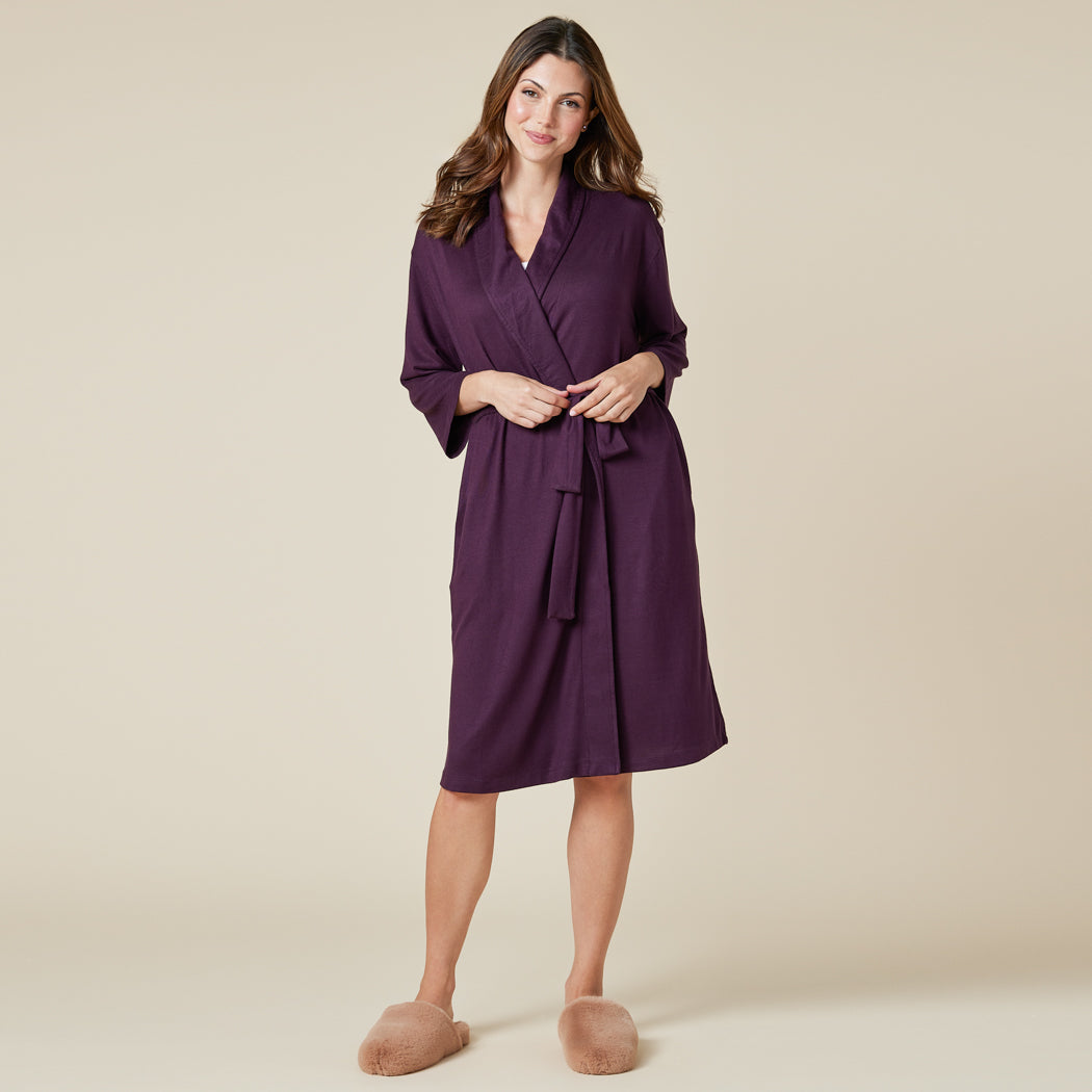 Dream Shawl Collar Robe Fig