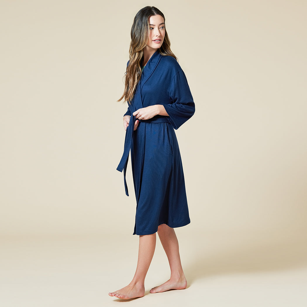 Dream Shawl Collar Robe Midnight