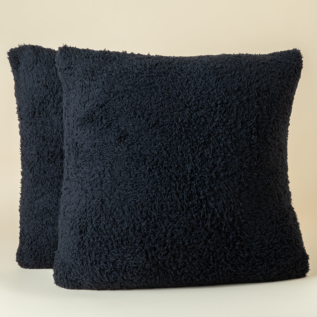 Ultra-Lite Marshmallow Throw Pillow Case - 2 Pack Black