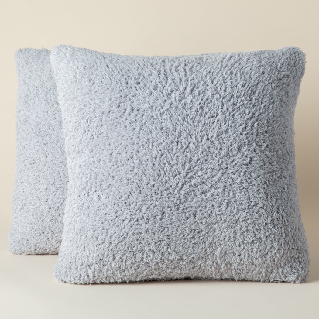 Ultra-Lite Marshmallow Throw Pillow Case - 2 Pack Grey