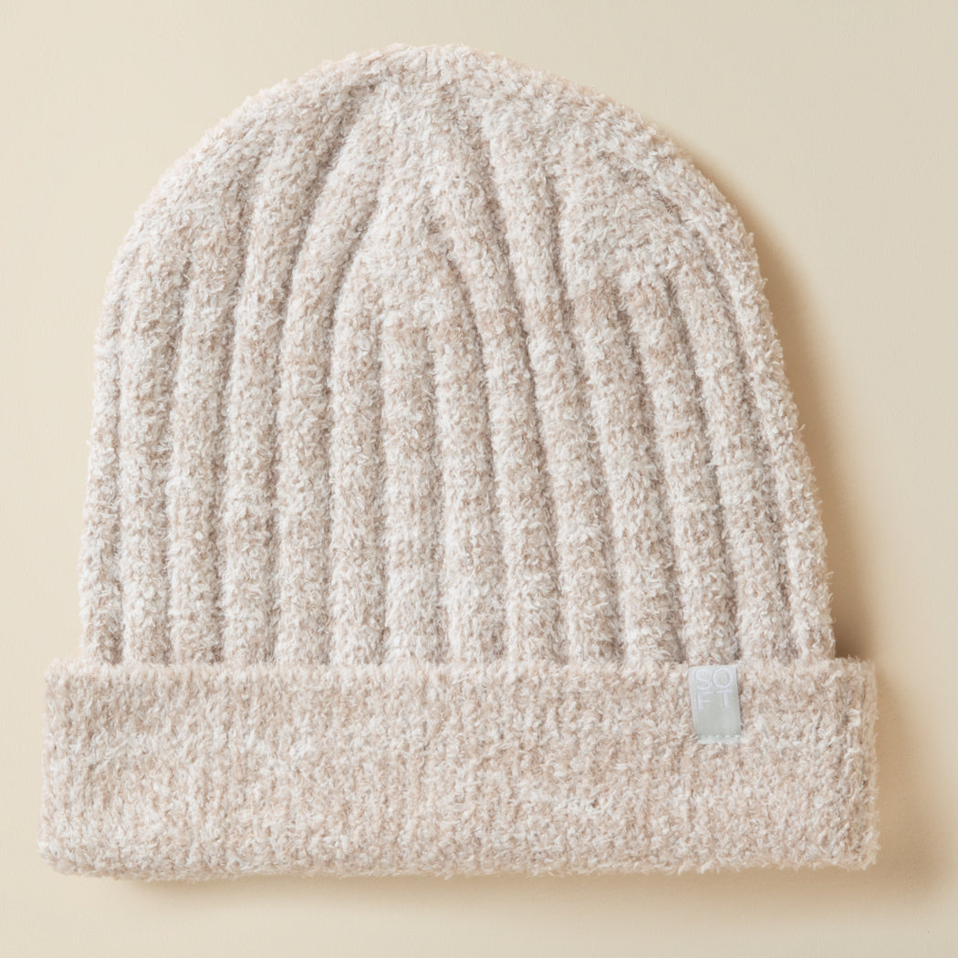 Chunky Rib Marshmallow Beanie Heather Coco