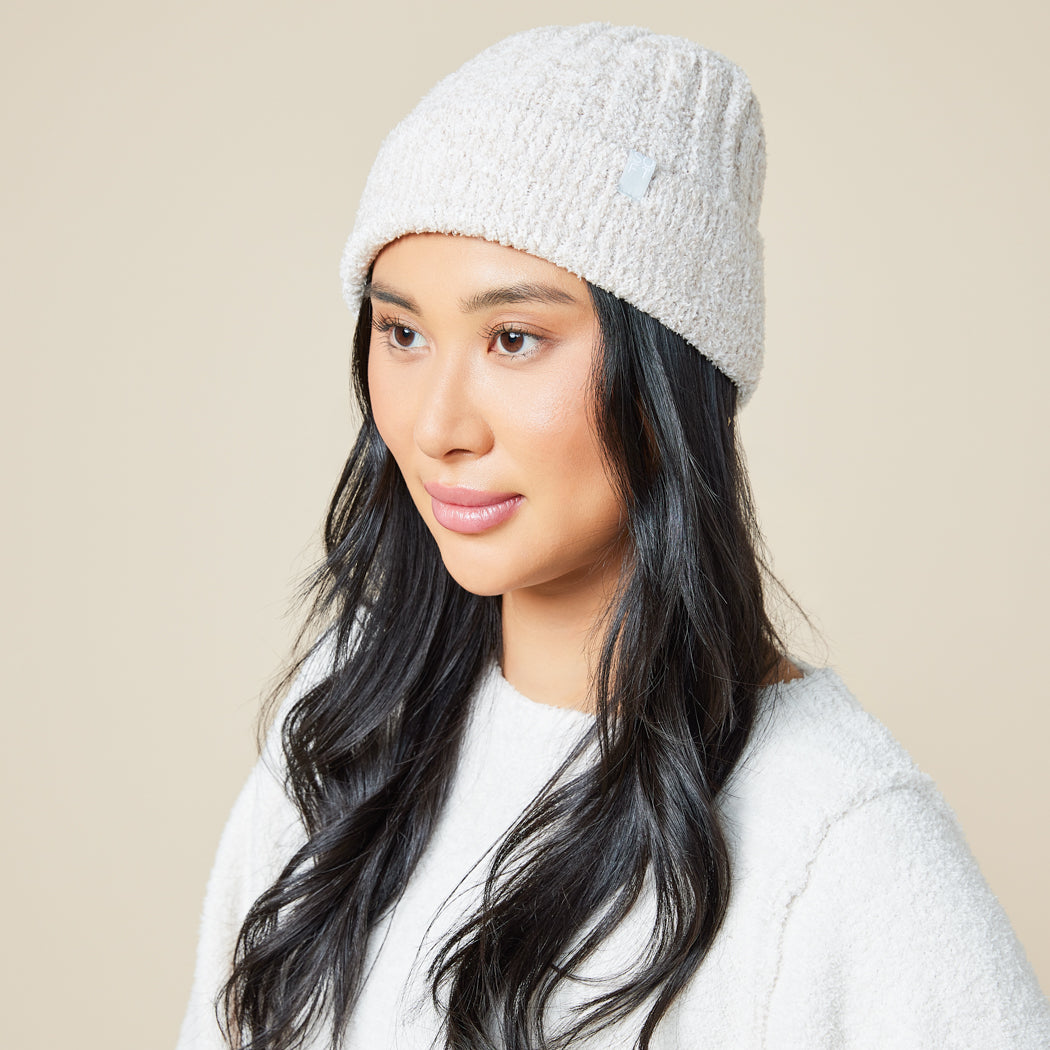 Chunky Rib Marshmallow Beanie Heather Coco