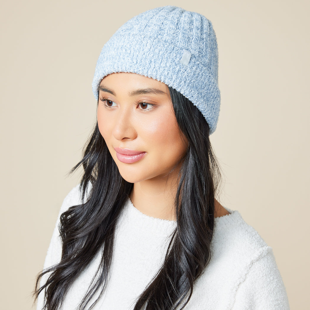 Chunky Rib Marshmallow Beanie Heather Spring Lake