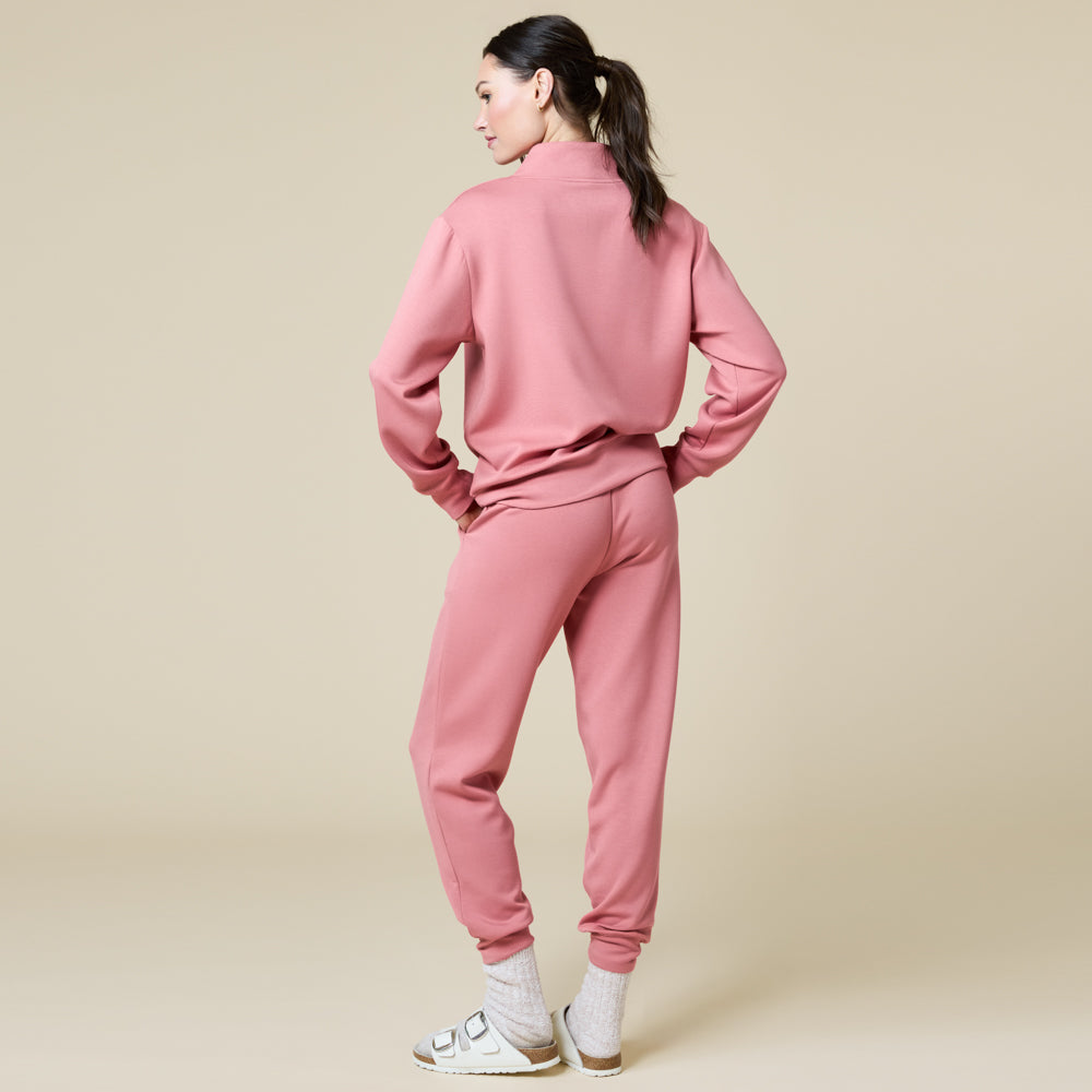 DreamTech 1/4 Zip Jogger Set Copper Rose