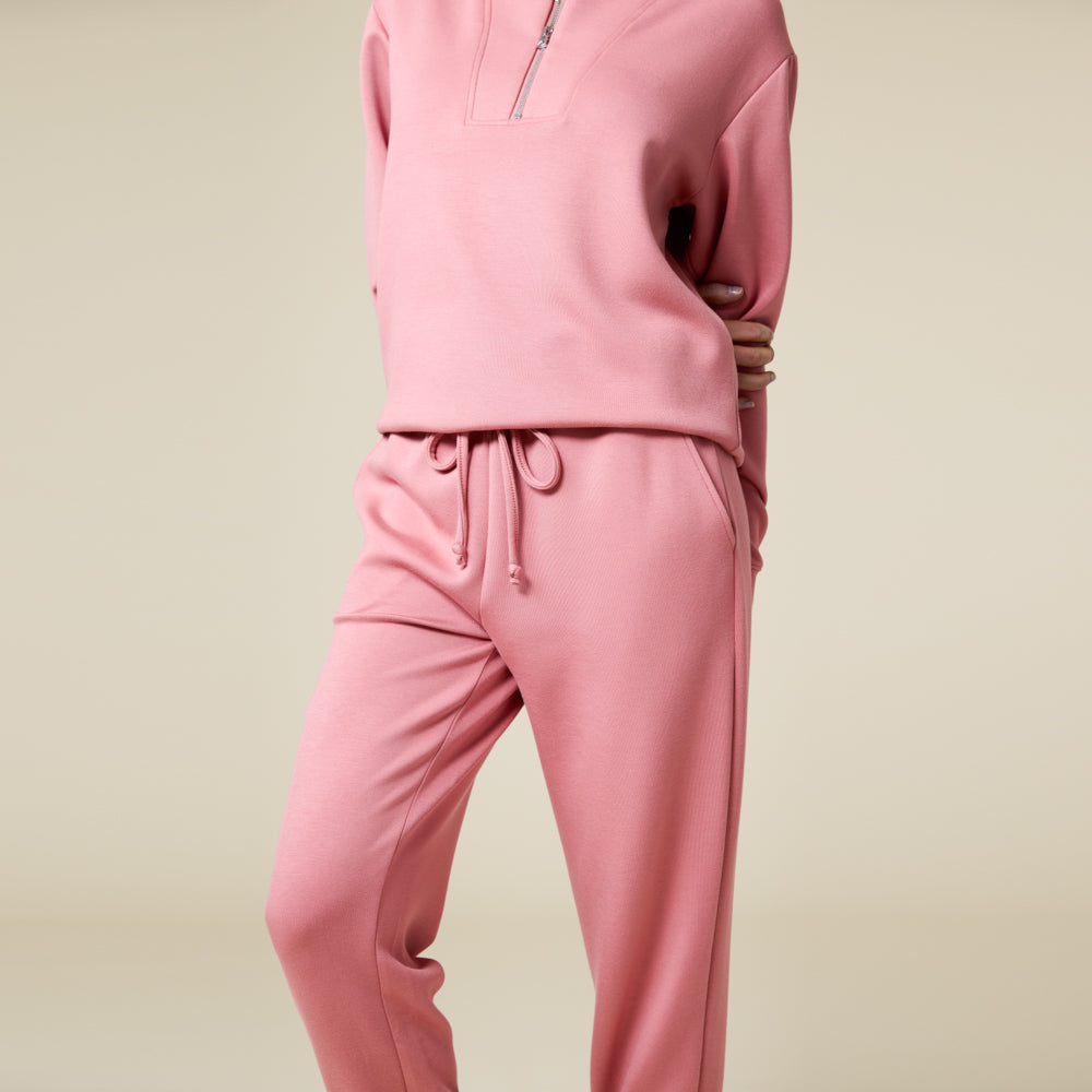 DreamTech 1/4 Zip Jogger Set Copper Rose