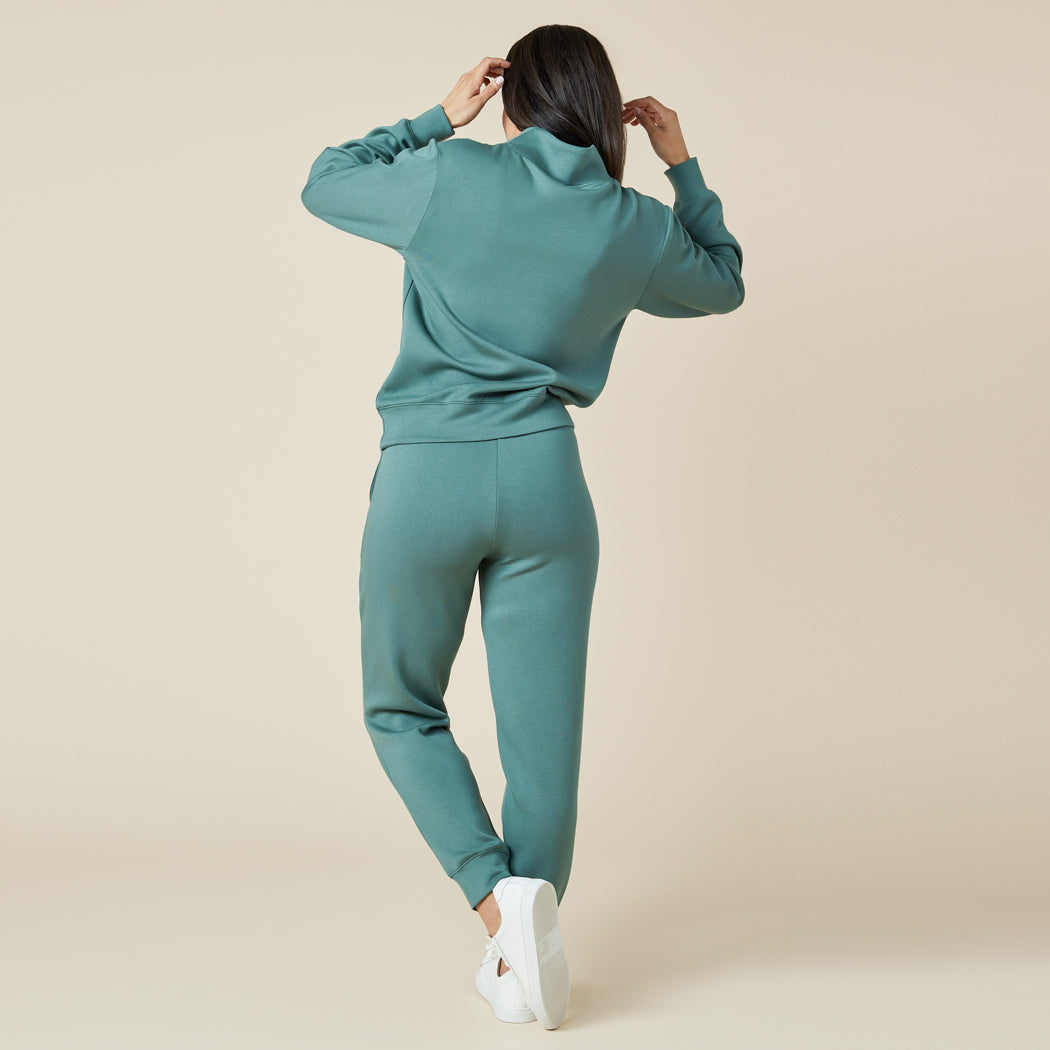 DreamTech 1/4 Zip Jogger Set Dusty Green