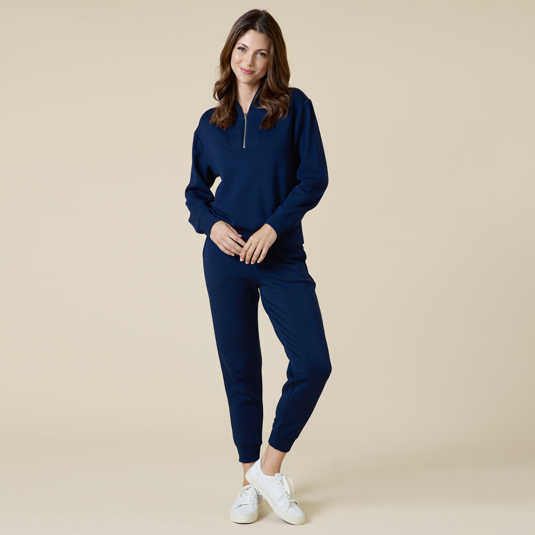 DreamTech 1/4 Zip Jogger Set Midnight