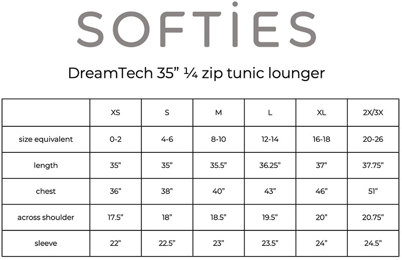 DreamTech 35" 1/4 Zip Tunic Lounger