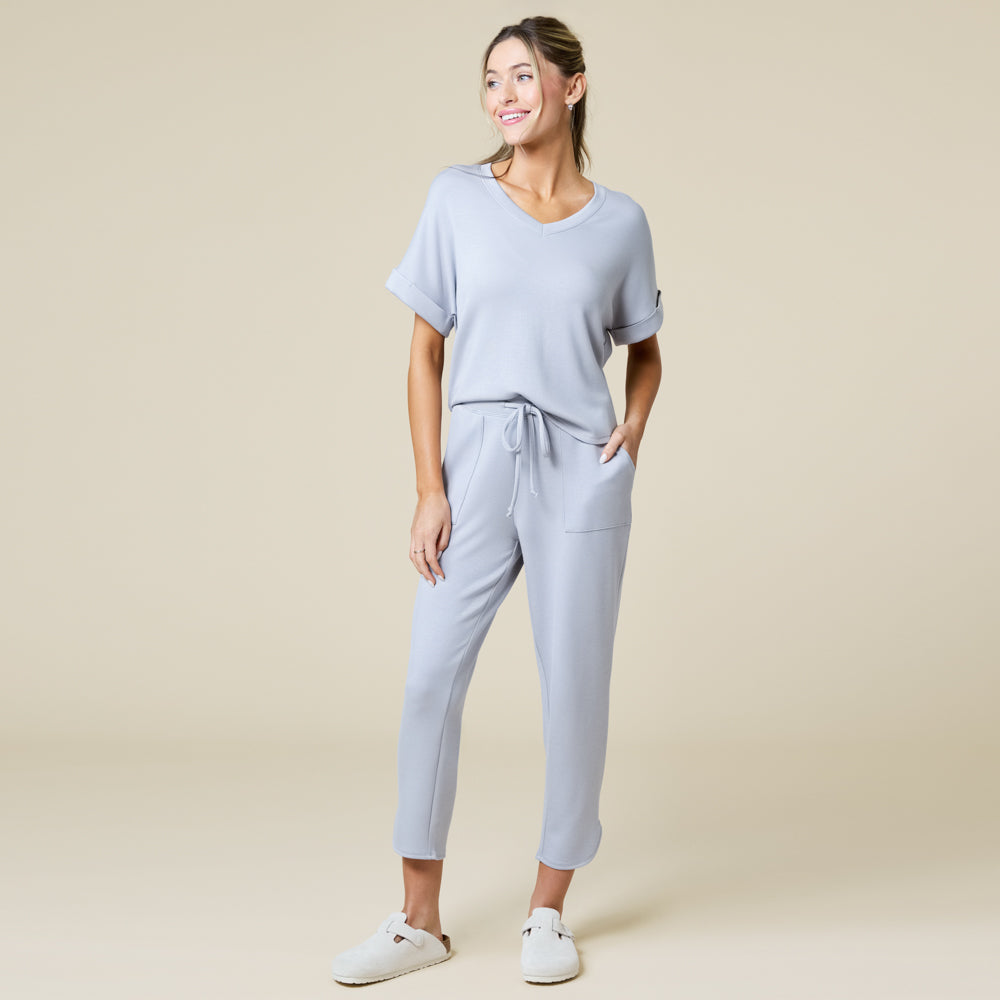 PureDream V-Neck Lounge Set Grey