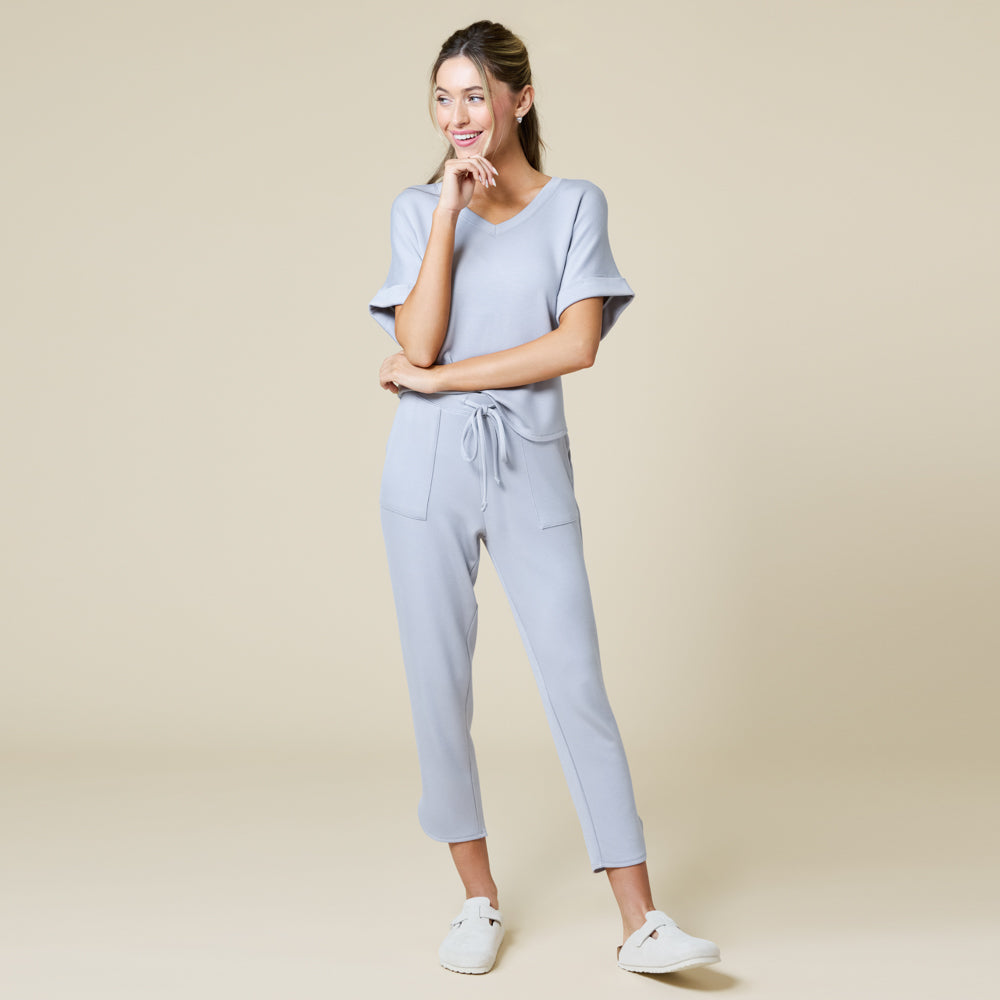 PureDream V-Neck Lounge Set Grey