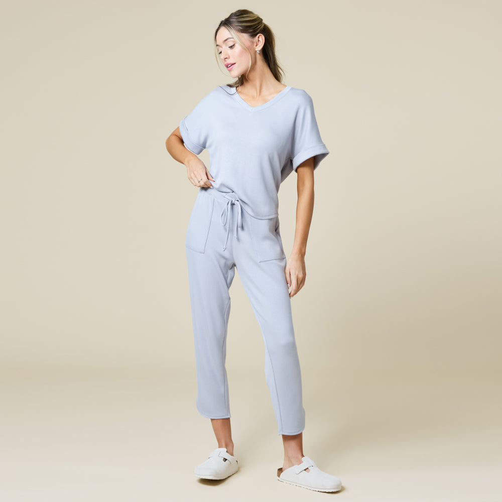 PureDream V-Neck Lounge Set Grey