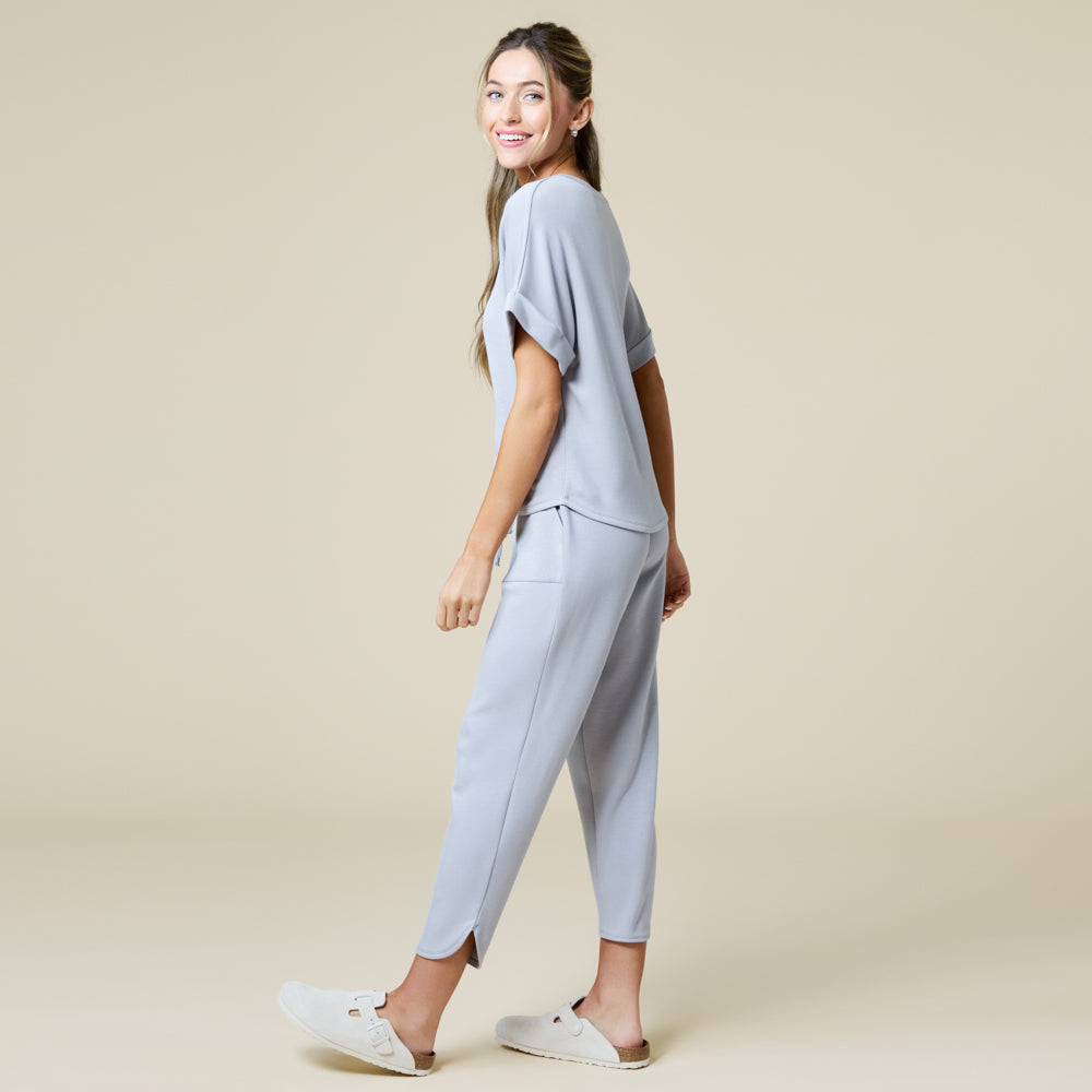 PureDream V-Neck Lounge Set Grey