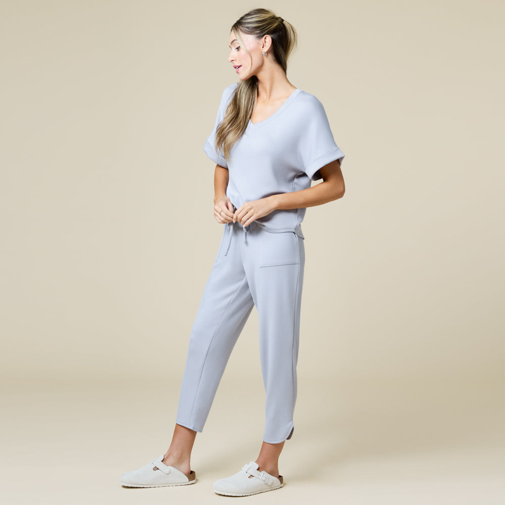 PureDream V-Neck Lounge Set Grey