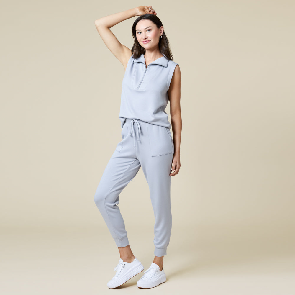 PureDream 1/4 Zip Jogger Set Grey