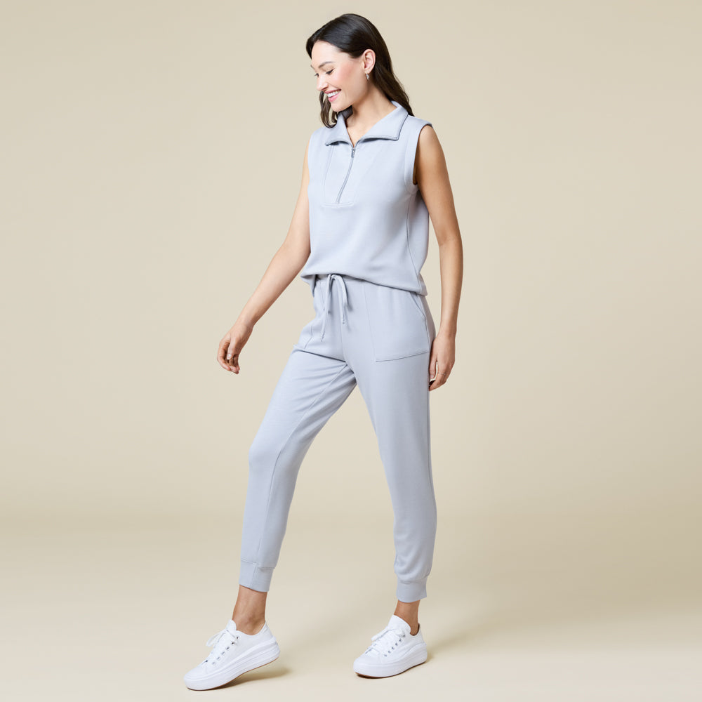 PureDream 1/4 Zip Jogger Set Grey