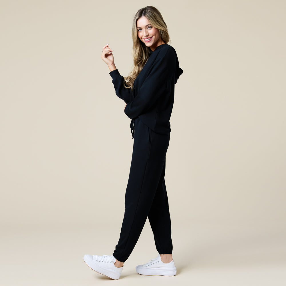 PureDream Long Sleeve Hoodie Jogger Set Black