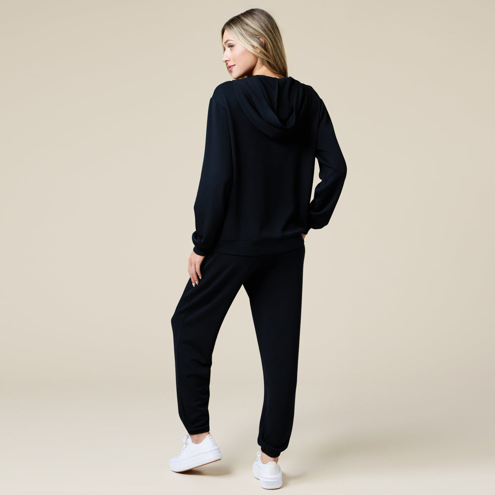 PureDream Long Sleeve Hoodie Jogger Set Black