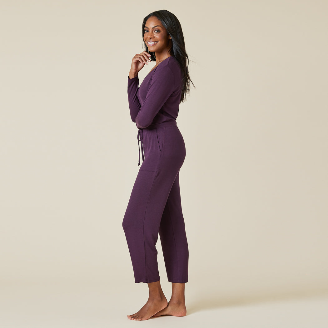 Natalie - Classic V-Neck PJ Set Fig