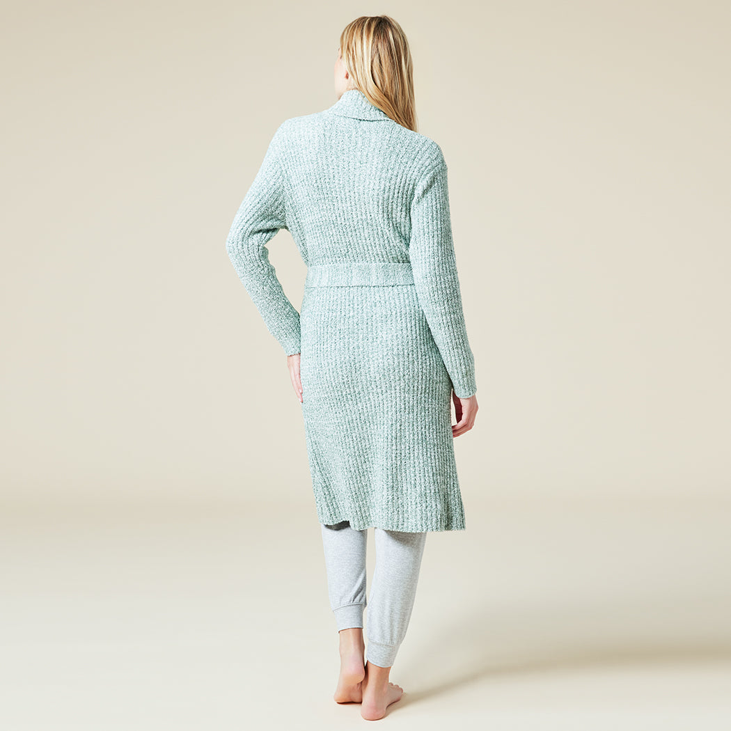 Marshmallow Wrap Robe Heather Dusty Green