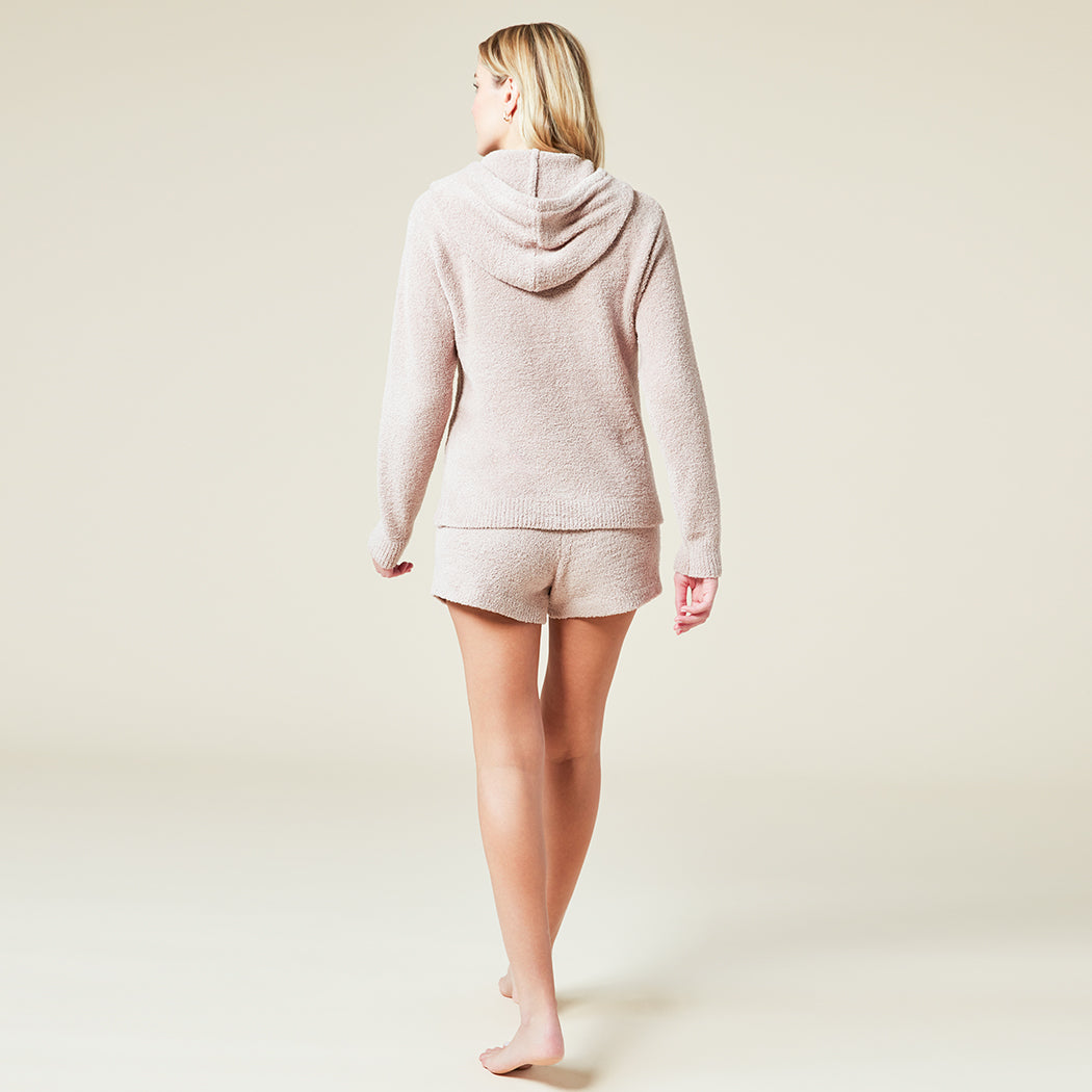 Solid Marshmallow Hoodie Short Set Coco