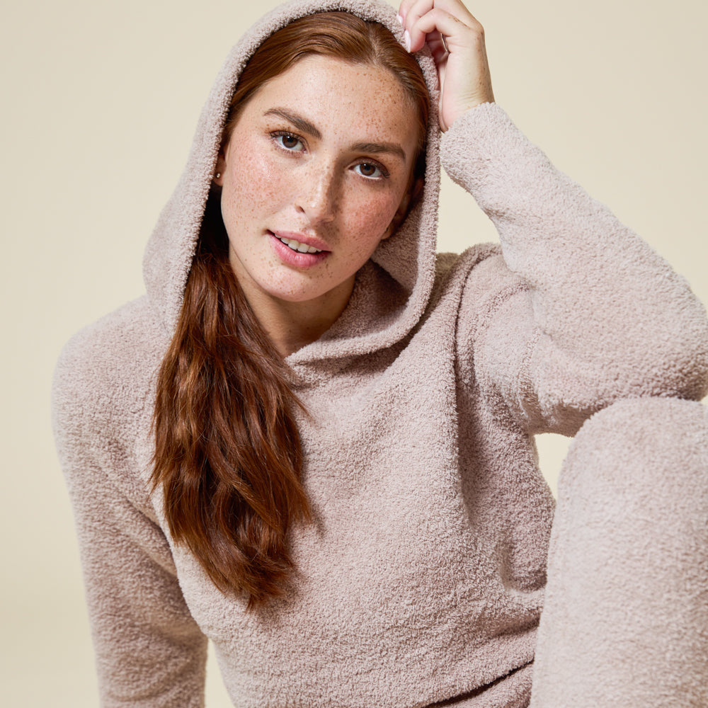 Solid Marshmallow Hoodie Lounge Set Coco