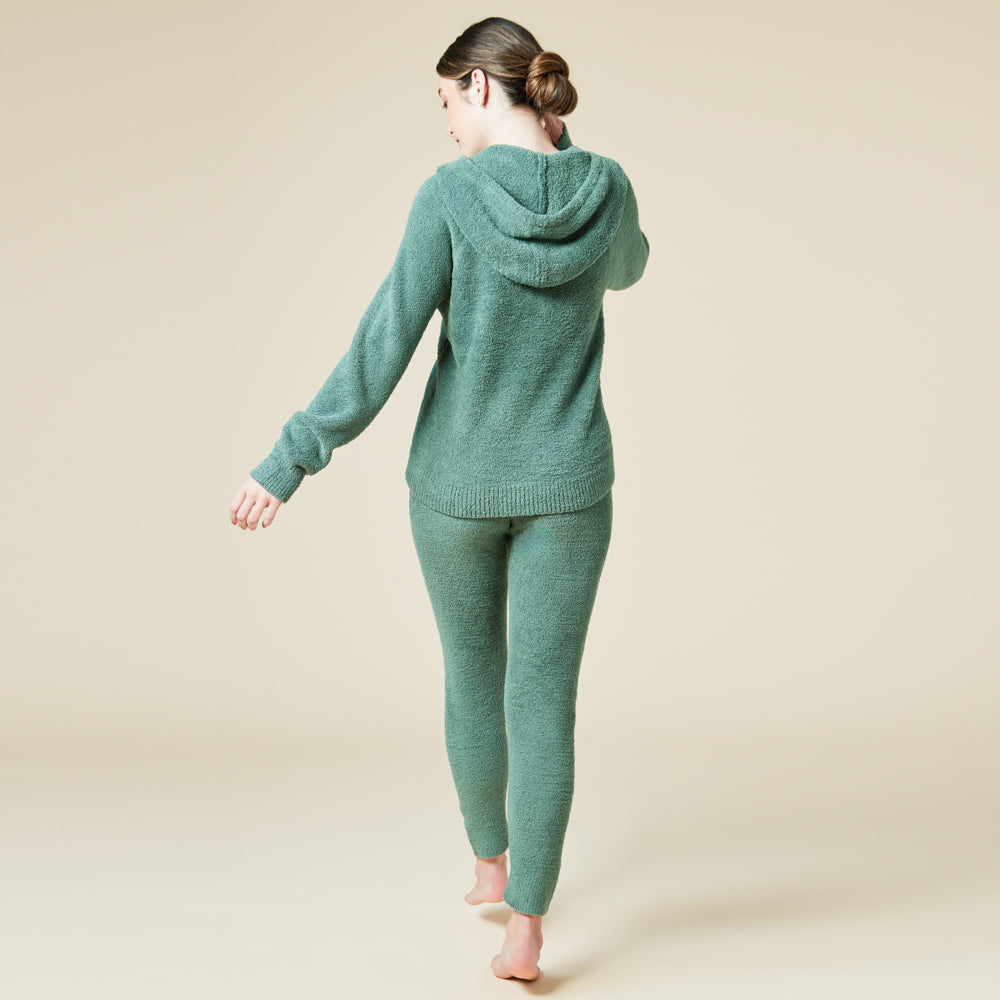 Solid Marshmallow Hoodie Lounge Set Dusty Green