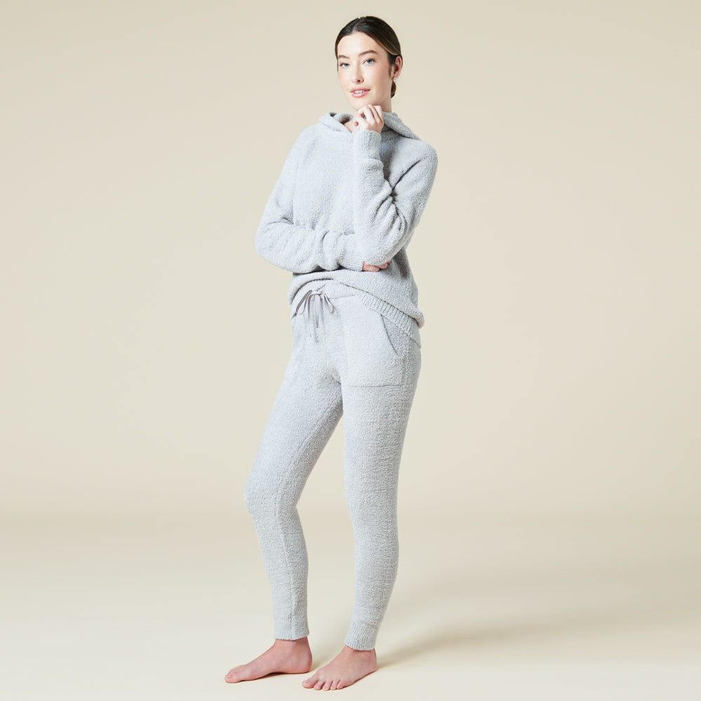 Solid Marshmallow Hoodie Lounge Set Grey