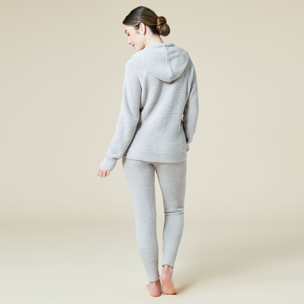 Solid Marshmallow Hoodie Lounge Set Grey